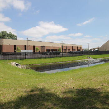 Yard and Retention Pond